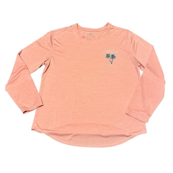 Women’s LJ By Lauren James Aloha Darlin’ Long Sleeve Shirt Size Medium Stretchy - Picture 8 of 9